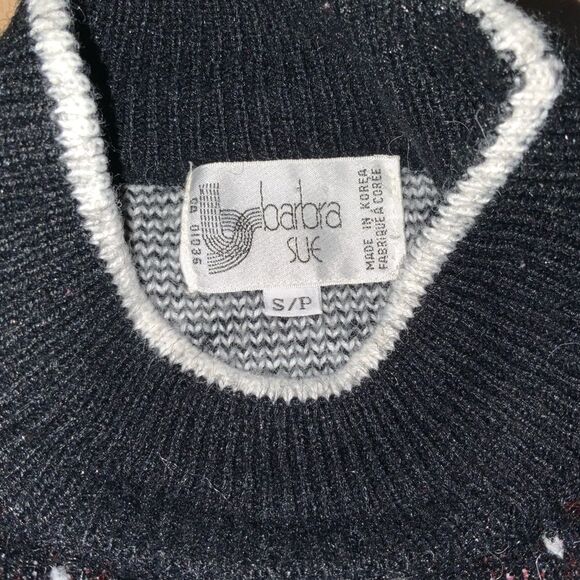 vintage 80s 90s‎ barbra sue cute knit sweater winter snow skating holiday small - Picture 5 of 8